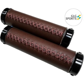 臺灣製 復古造型皮革手握 握把 130mm 自行車 登山車 MTB 單速車 鋼管車 小徑車 折疊車