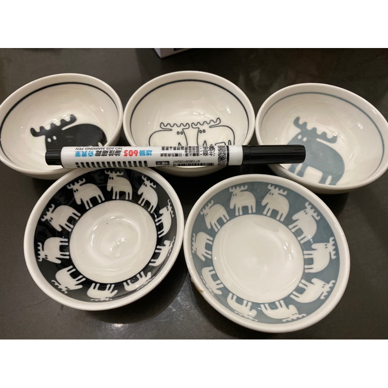北歐Moz 小菜碗組-moz麋鹿調味碟五入組 日式料理必備  168低醣料理 份量控制必備 破盤下殺