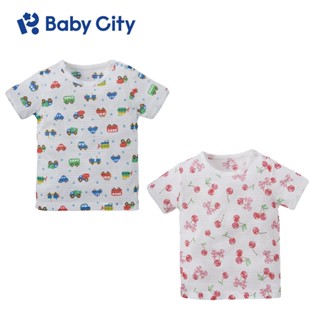 【Baby City 娃娃城】美棉短袖上衣（汽車／櫻桃）