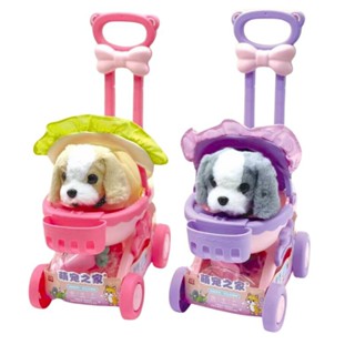 🎀現貨臺灣🎀兒童電動寵物手推車玩具🎉可愛小兔子 小狗狗 絨毛萌寵 模擬叫聲行走 安撫益智 手眼協調 親子互動🎉生日禮物