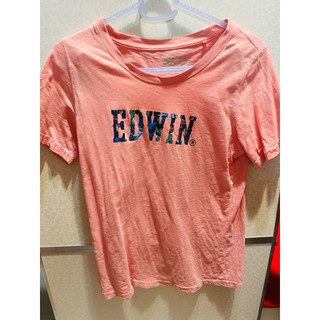 Edwin 粉色品牌logo短袖T(S)