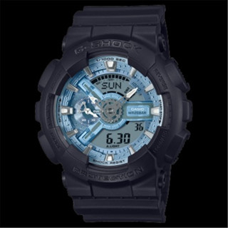 CASIO 卡西歐 G-SHOCK 簡約大錶徑 雙顯休閒腕錶 - 冰海藍 (GA-110CD-1A2)