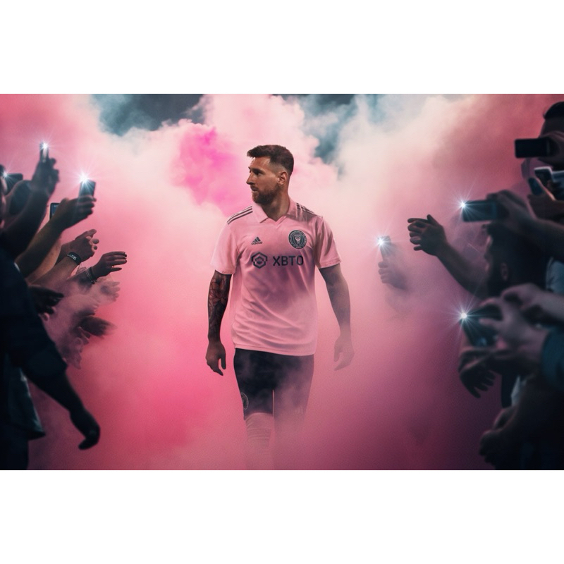 愛迪達ADIDAS MESSI INTER MIAMI 球衣 粉色 梅西主場足球 邁阿密國際JE9705