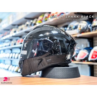 【豪新安全帽部品】Airoh SPARK 素色 亮黑 全罩帽 義大利 AIROH 內建墨鏡 安全帽 免運費
