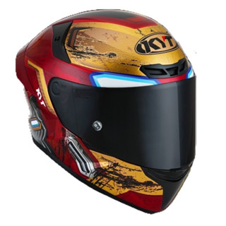 KYT TT-COURSE(TTC) /TTC 安全帽 漫威 鋼鐵人 全罩 耳機曹 金屬排齒扣 全可拆洗 聯名款
