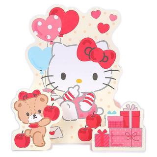 【莫莫日貨】日本製 正版 三麗鷗 KITTY 凱蒂貓 立體造型 多用途 卡片 生日卡 賀卡 (附貼紙) 73270