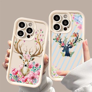 iphone 16 15 16Pro 14 13 12 11 XS XR Max i8可愛花朵潮牌麋鹿防摔手機殼