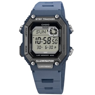 CASIO / 卡西歐 藍芽計步 電子數位 防水100米 橡膠手錶 藍色 / WS-B1000-2AV / 36mm