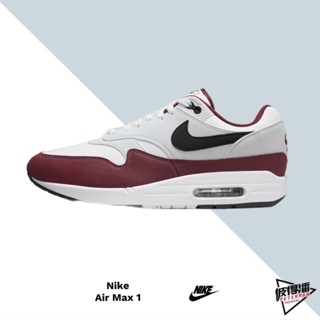 NIKE AIR MAX 1 DARK TEAM RED 酒紅 白 氣墊 男鞋 休閒鞋 FD9082-106【彼得潘】