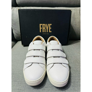 Frye Ivy strap low 柔軟真皮好搭魔鬼氈小白鞋 8M 全新
