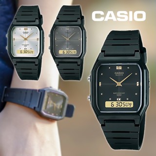 ⏰ACE愛時⏰CASIO 卡西歐 AW-48HE 潮流復古 自動日曆 兩地時間 計時碼錶 雙顯 無字 中性 指標錶 手錶