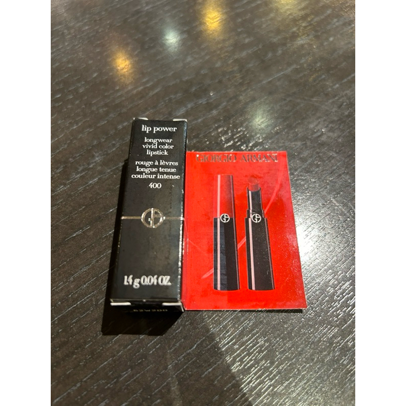 ✨GA✨ 奢華絲緞訂製唇膏 黑管 精巧版 400 Giorgio Armani 亞曼尼 小樣 試用