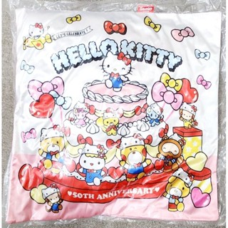 正版Hello Kitty 50週年 方形抱枕 粉亮色