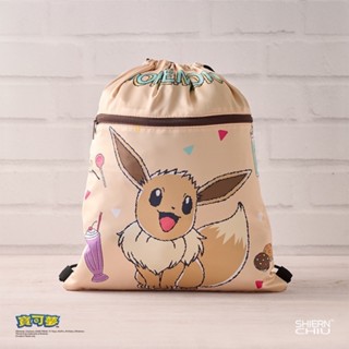 【現貨】寶可夢 正版授權 Pokemon 精靈寶可夢 束口後背袋 束口袋 後揹包 後背袋 收納袋 伊布 7-11同款