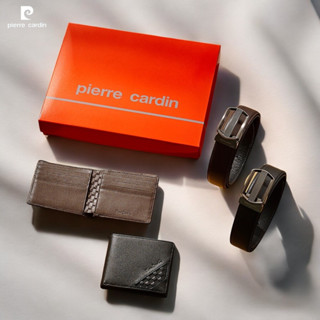 【pierre cardin 皮爾卡登 旗艦店】皮帶皮夾2780禮盒組(週年慶限定)｜真皮 短夾 皮帶 男性皮件