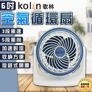 【臺灣出貨保固一年】Kolin 歌林 6吋空氣循環扇 循環扇 立扇 桌扇 可壁掛 電扇 風扇 涼風扇 KFC-MN621