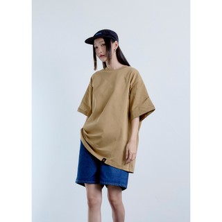 SOUL SEE 日系寬鬆 DAILY TEE -KHAKI (中性素TEE、打底TEE)