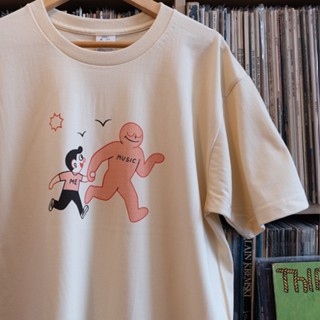 竹北 Goofing-off |音樂療癒我 美式 復古vintage 趣味 卡通 男女 寬鬆 重磅 純棉短袖T