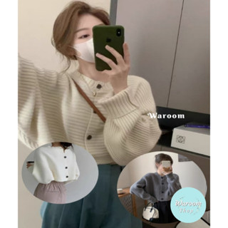 Waroom|高雄現貨秒出 實拍蝙蝠袖寬鬆短款長袖毛衣|女裝|針織外套|毛衣|長袖上衣|針織上衣|短版外套 122327