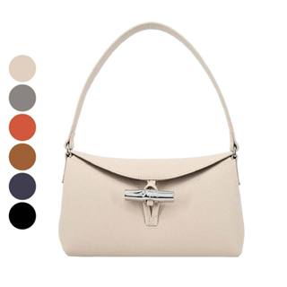 LONGCHAMP ROSEAU系列竹節卵石紋牛皮半月形單肩包(小/多色)｜100%原廠真品｜JS Maxx官方旗艦館