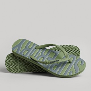 【Superdry】女鞋 拖鞋 夾腳拖 Vintage Vegan Flip Flop 橄欖綠