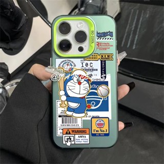 哆啦A夢iPhone11 12mini 13 14 15 16Pro max手機殼 卡通彩銀蘋果XS MAX XR防摔殼