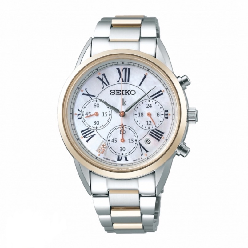 【SEIKO 精工】LUKIA 優雅甜美太陽能腕錶 V175-0EX0GS 36mm 現代鐘錶SK016