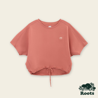 【Roots】女裝-都會探索系列 環保材質彈性綁腰上衣