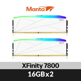v-color MANTA XFinity DDR5 7800 32GB(16GBx2) RGB 桌上型超頻記憶體 白