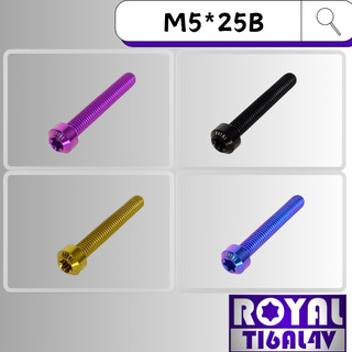 【瘋螺絲】ROYAL 鈦合金螺絲★ M5*25B P:0.8 錐形螺絲★64鈦/正鈦/鈦合金螺絲★出貨附發票★五色可選