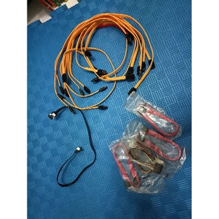 雙彈片 SATA資料線 SATA3.0硬碟線串列埠 連接線 帶卡扣