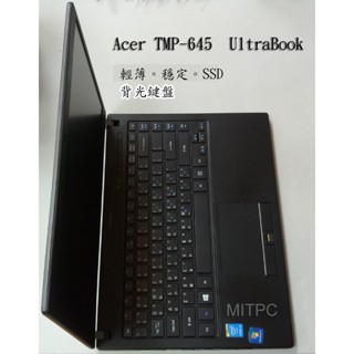 MITPC*acer宏碁 TravelMate 鍵盤發光輕薄筆電送滑鼠14.1" TMP-645 UltraBook.