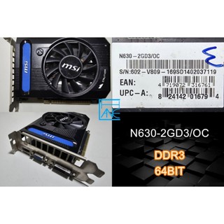 【 大胖電腦 】MSI N630-2GD3/OC 顯示卡/HDMI/64BIT/DDR3/保固30天