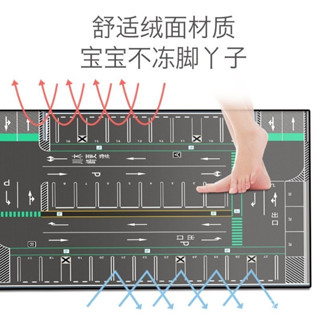 【臺灣-出貨】兒童城市交通場景圖地墊道路爬行墊車模露天停車場軌道遊戲毯墊子