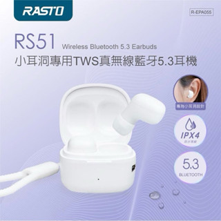 凱哥【RASTO】RS51 小耳洞專用TWS真無線藍芽5.3耳機 耳機 藍牙耳機 無線耳機 音樂 音響 藍芽