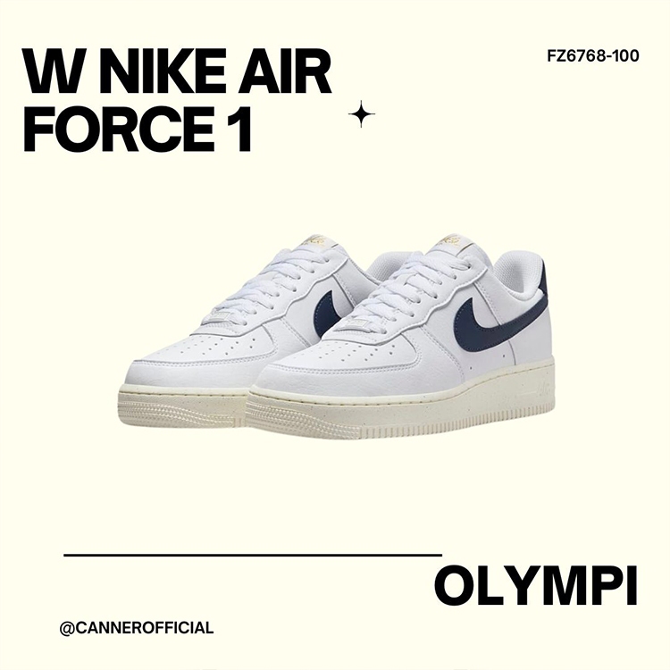 罐頭選貨🥫W NIKE AIR FORCE 1 07 SE NN 靛藍 奶白 奧運 女 休閒復古 FZ6768-100