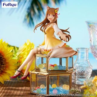 「嚕米模型屋」全新到貨 日版 FURYU 景品 狼與辛香料 2024 赫蘿 向日葵連身裙ver. 杯麵蓋 泡麵蓋公仔