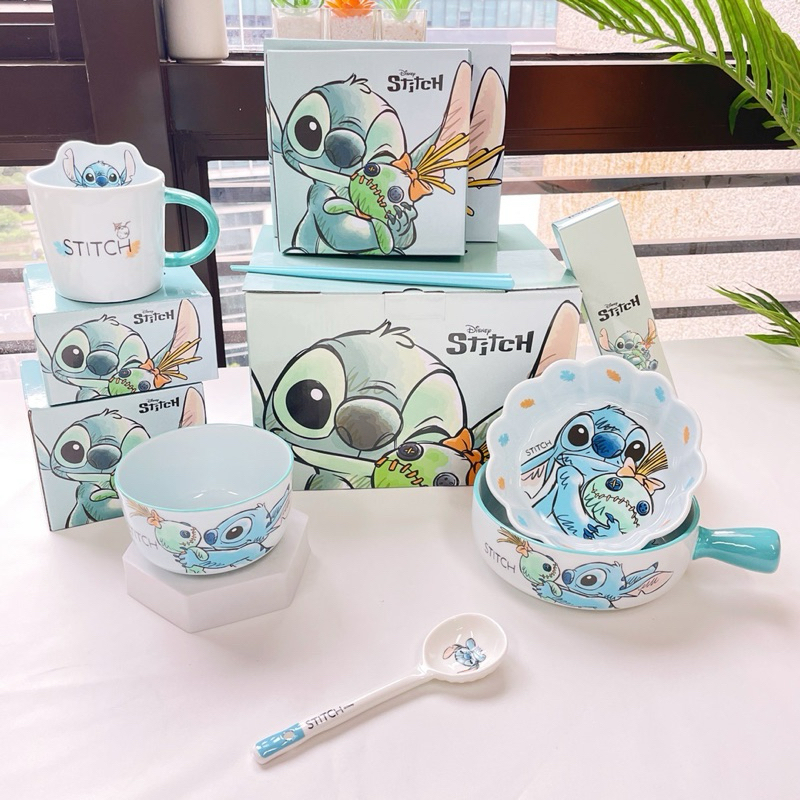 ［Be Woman]現+預 史迪奇 stitch 陶瓷 碗 飯碗 餐碗 餐具 手柄碗 馬克杯