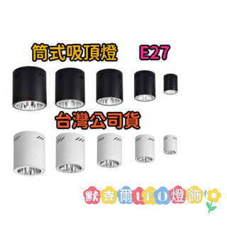【台灣品牌】 吸頂筒燈 /E27燈頭 保固一年 可裝LED燈泡 螺旋燈泡 省電燈泡 筒燈