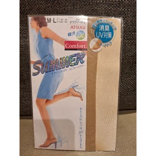 日本製 ATSUGI 厚木 Summer 夏季爽快感 COOL/DRY/消臭/UV 膚色絲襪 ML 150～165適穿