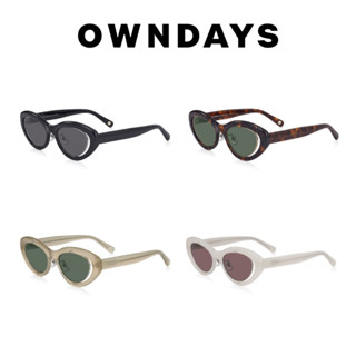 OWNDAYS 時尚個性貓眼款墨鏡(SUN8016B-3A)