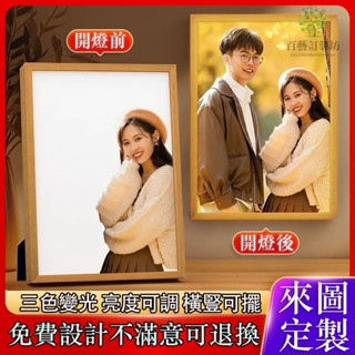 免運 燈光畫 照片客製畫 鏡子燈光畫 照片畫 陽光畫 發光畫 素描畫小夜燈 情人節禮物 生日禮物 父親節禮物 客製化禮物