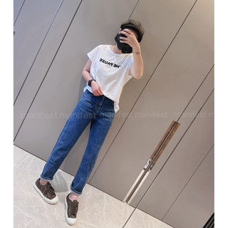 MANIFEST正韓🇰🇷 深單寧後鬆緊男友褲1763 S-L 現貨新品