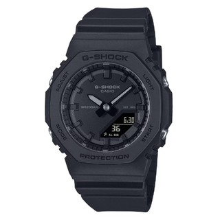 CASIO G-SHOCK 時尚八角酷黑雙顯腕錶/GMA-P2100BB-1A