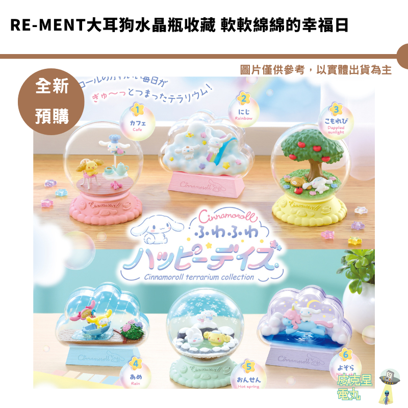 Re-MeNT 大耳狗水晶瓶收藏 軟軟綿綿的幸福日 盒玩 公仔 【皮克星】全新現貨