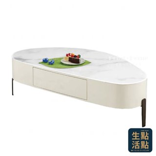 【Point.home點點生活家居】-ˇ單抽玻璃大茶几