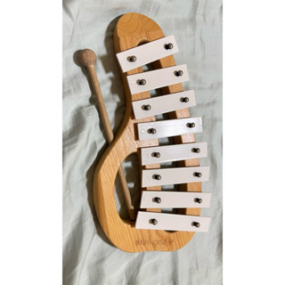 二手-澳洲babynoise 木琴 鐵琴 寶寶樂器 白色 打擊樂器 敲擊 幼兒樂器