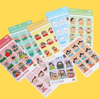 S MATE【現貨】❤️韓國 CRAYON SHIN-CHAN 蠟筆小新 小白 肥嘟嘟左衛門 證件照貼紙 日記伴侶