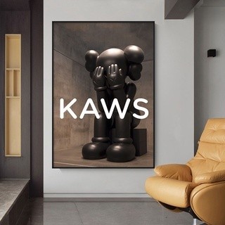 「台灣出貨 EVA裝飾畫」KAWS JORDAN系列 抽象豎版小鋁合金框畫內框畫無框畫掛畫擺畫簡約潮流背景墻裝飾框畫