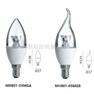 新莊好商量~MARCH LED E14 5W LED蠟燭燈泡 尖清 拉尾 白光 黃光 蠟燭 燈泡 含稅 水晶燈/蠟燭燈